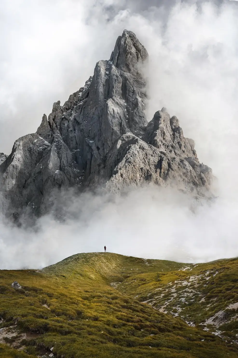 Misty mountain ridge